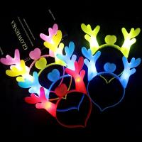 演唱会道具牛角灯发光头饰带灯荧光发夹兔耳朵发箍发亮儿童头箍