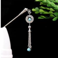 网红同款手工复古民族风苗银发簪女盘发步摇流苏古风簪子简约古典宫廷头饰