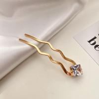 水钻u型发梳插梳盘发神器丸子头发簪子发饰女发钗子发卡子u形发夹七夕情人节520 虎年