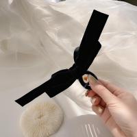 春季丝绒蝴蝶结发夹大号抓夹高端气质鲨鱼夹后脑勺夹子头饰发量多