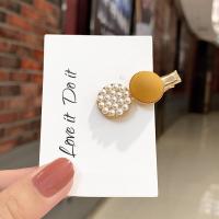 网红磨砂发卡头饰韩国少女珍珠发夹子鸭嘴刘海夹边夹顶夹小卡子