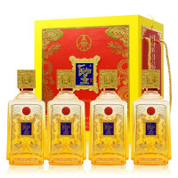 宜宾五粮液股份公司出品 聖酒 圣酒琥珀金 玉玺 52度浓香型白酒 500ml*4瓶整箱 礼盒装