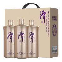 潭酒潭金酱酱香型白酒53度大曲坤沙老酒500ml*3瓶礼盒装