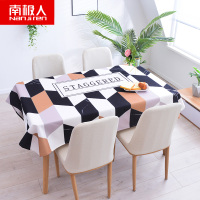 南极人(NanJiren)家纺ins网红桌布防水防油棉麻免洗布艺简约现代电视柜茶几pvc塑料防烫学生餐桌垫140*200