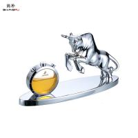 尚朴高档车载香水车内装饰摆件车用饰品汽车用品大全淡香男士香薰 华尔街牛-星光银