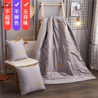 尚朴抱枕被子两用汽车载折叠午睡小靠枕 岩石灰[刺绣金边款] [单个]折叠50X50cm展开被子145*190cm±5cm