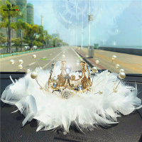 尚朴汽车装饰车内摆件高档皇冠网红车内中控台装饰品车饰摆件女可爱 女神皇冠(羽毛款)