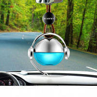 尚朴创意款金属吊坠汽车香水挂件车用香水车内香薰瓶精油清香车载挂饰 银白金色-雨露