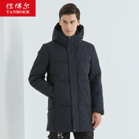 坦博尔20年新款羽绒服男中长款连帽加厚商务休闲男士秋冬保暖外套TA201673