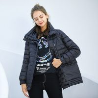 坦博尔秋冬新款羽绒服女时尚韩版立领大口袋女装外套潮