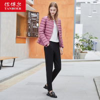 坦博尔加厚长裤女羽绒棉裤修身保暖百搭弹力羽绒裤外穿
