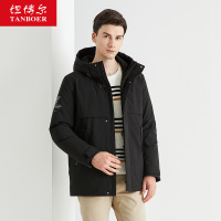坦博尔男士羽绒服男时尚连帽保暖短款秋冬羽绒服男外套TA202567