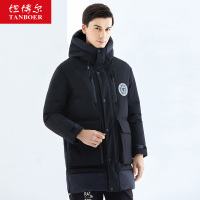 坦博尔羽绒服男士新款中长款帅气冬季加厚男装外套TA206617