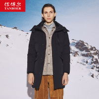 坦博尔官方羽绒服2021男爆款中长款加厚加肥工装男装外套TA201669
