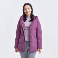 坦博尔2021新款妈妈中长款可拆帽宽松版中老年大码羽绒服TB211526