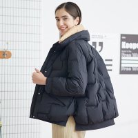 坦博尔羽绒服女短款2021年新款廓形立领小个子冬装外套潮TB211362