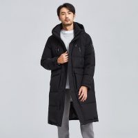 坦博尔2021新款羽绒服男中长款便携可脱卸帽加厚保暖外套TA212867