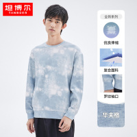 [专柜同款]男士卫衣春季2022新款扎染个性圆领长袖T恤上衣TA2110505