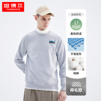坦博尔春季新品纯棉卫衣男士长袖T恤圆领套头休闲百搭潮上衣TF2610501
