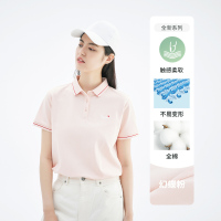 [透气珠地布]坦博尔女士polo衫短袖T恤夏季新款纯棉刺绣休闲半袖TB2020208