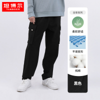 坦博尔22新款纯棉休闲工装裤百搭大口袋潮时尚长裤男TA2211007