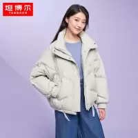 坦博尔2022新款羽绒服女短款韩版廓形宽松百搭时尚保暖秋冬外套