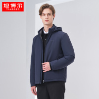 [商场同款]坦博尔22新款男士羽绒服商务短款净面保暖可脱卸帽外套冬TA331321