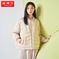[商场同款]坦博尔2022年新款羽绒服女棒球领短款廓形轻薄小个子外套TB331320