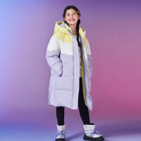 [安心绒]2022新款长款童装羽绒服加厚连帽拼接男女童外套TC331702