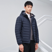 [商场同款]鹅绒轻薄羽绒服男短款连帽渐变雪山新款收纳秋冬外套TA330289