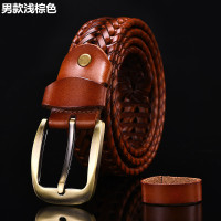 盛世尼曼卡玫珑编织皮带男女士腰带皮青年学生针扣韩版百搭简约潮人裤带