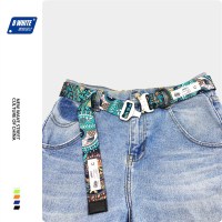 盛世尼曼嘻哈腰果花机能腰带男潮牌ins风工装裤皮带男女潮装饰年轻人腰饰