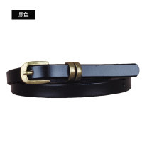 盛世尼曼复古毛衣小腰带女细连衣裙装饰百搭黑色皮细皮带女式配裙子打结