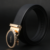 盛世尼曼皮带商务男士腰带生日礼物男腰带头卡扣裤带扣配件3.5cm