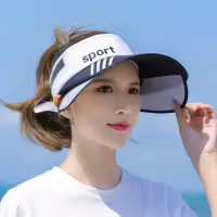 盛世尼曼空顶帽子女夏天跑步太阳帽韩版户外网球帽运动帽大檐防晒遮阳帽男帽子