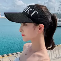盛世尼曼帽子女夏天空顶鸭舌帽无顶遮阳帽防晒男棒球帽太阳帽韩版运动帽潮帽子