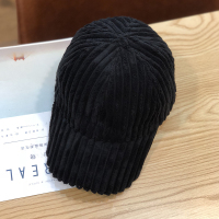 盛世尼曼灯心绒韩版潮春秋女士棒球帽学生休闲黑色纯色保暖厚冬男鸭舌帽子