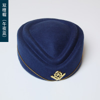 盛世尼曼空姐帽子毛呢贝雷帽女职业公关礼仪接待酒店KTV送帽徽潮2020时尚