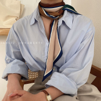 盛世尼曼丝巾女百搭春秋款洋气时尚小长条韩国小领巾发带复古法式围巾头饰