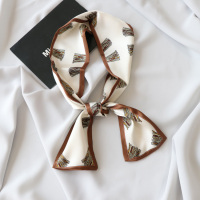 盛世尼曼飞泰酱春秋夏季经典穗子韩国百搭细窄长条小丝巾女装饰领巾