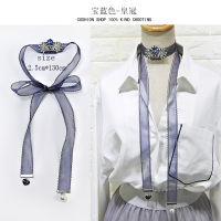 盛世尼曼原创薄纱窄丝巾夏季脖子装饰品长纱巾韩国百搭少女绑带蝴蝶结颈绳