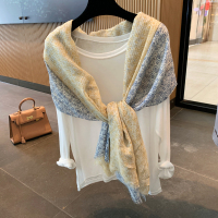 盛世尼曼夏季丝巾披肩防晒两用纱巾围脖春秋民族风百搭装饰棉麻围巾沙滩巾