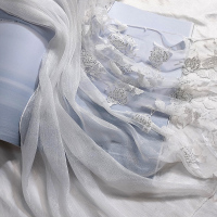 盛世尼曼春夏季韩版围巾女士丝巾玫瑰花围巾秋冬季双层拼接蕾丝纯色纱巾女