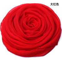 盛世尼曼超大3米丝巾春秋季纱巾纯色薄款围巾女长款百搭时尚夏季防晒披肩