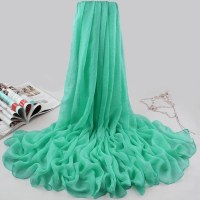 盛世尼曼超大春秋红色丝巾女防晒披肩长薄款沙滩纱巾百搭雪纺轻薄围巾夏季