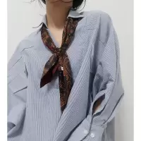 盛世尼曼「店主亲着」气质!腰果花款百搭装饰丝巾小长条西装领巾女发带