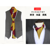 盛世尼曼商务丝巾围巾杭州男士领巾长款丝巾双面潮英伦欧美款围脖秋冬