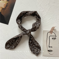 盛世尼曼小蛮腰领巾发带腰果印花学院风休闲复古棉领带日系韩版男女装饰