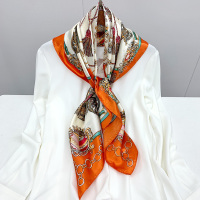 盛世尼曼90CM大方巾女春秋丝巾韩版小方巾正方形百搭围巾夏季防晒披肩薄款