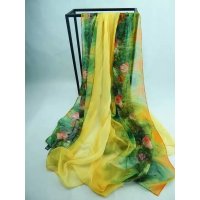 盛世尼曼雪纺丝巾女超大长款百搭围巾春秋冬季中老年丝巾演出舞蹈纱巾披肩